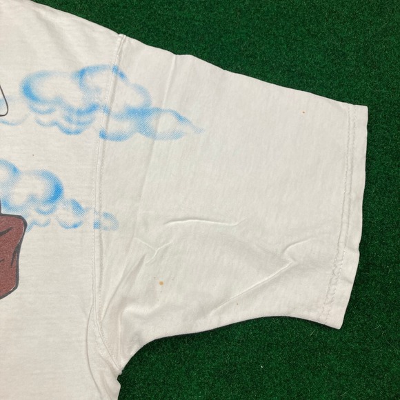 Vintage Tasmanian Devil Shirt Mens XL White 1997 Taz Fishing Get Reel AOP 90s - Picture 8 of 16